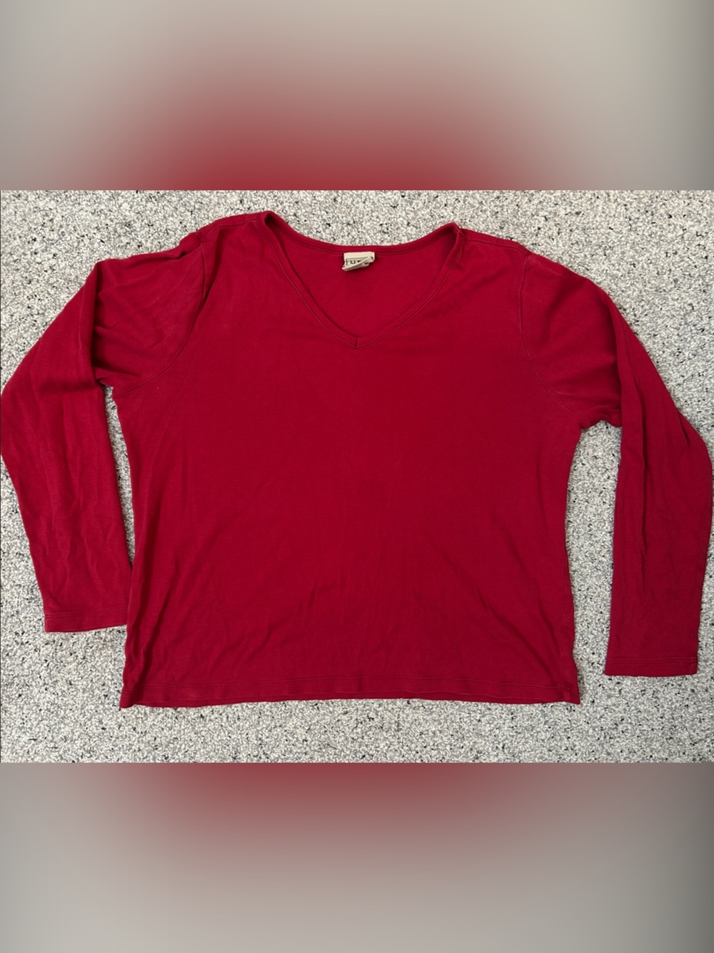 Ll bean Women's Red Long-Sleeve Knit Top